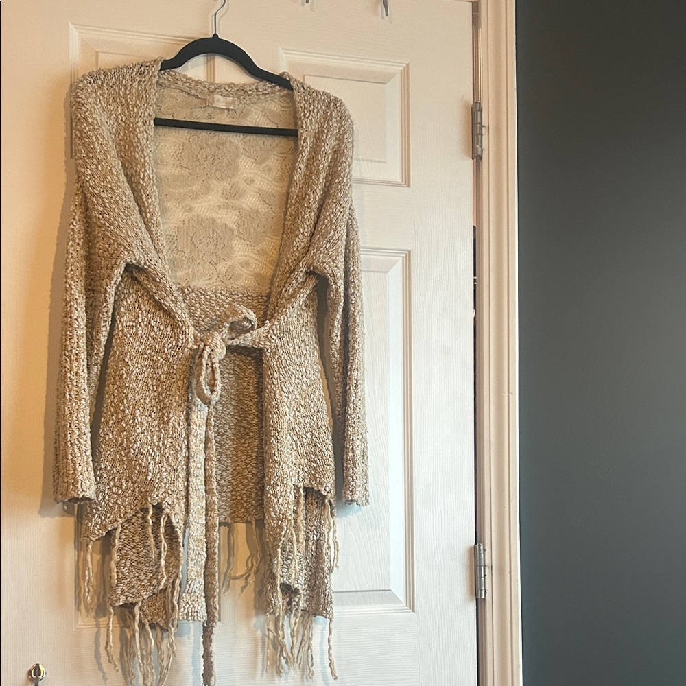 Cozy Tan Women's Sweater Cardigan